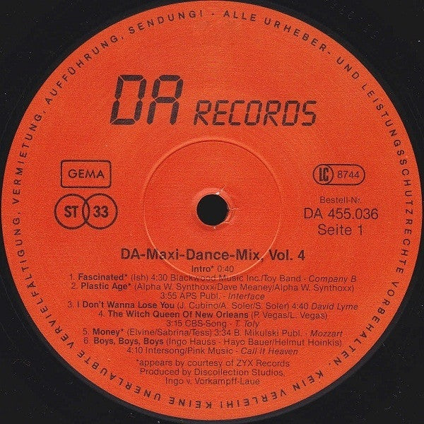Various : DA Maxi-Dance-Mix Vol. 4 (LP, Comp, Mixed)