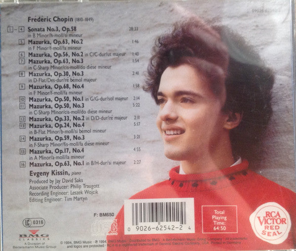 Chopin* - Evgeny Kissin* : Chopin Volume 2 - Sonata No. 3 / Mazurkas (CD)