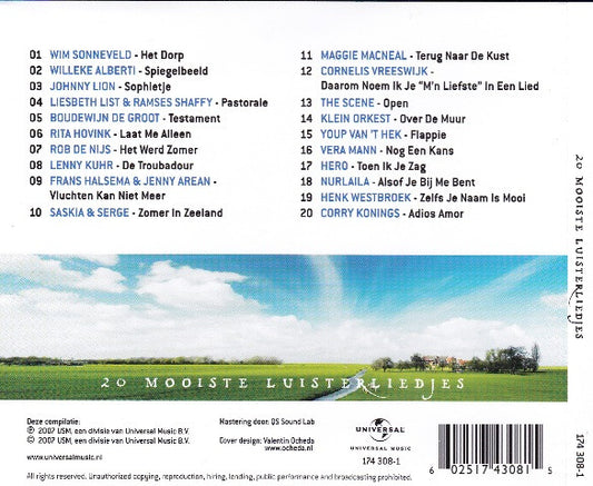 Various : 20 Mooiste Luisterliedjes (CD, Comp)