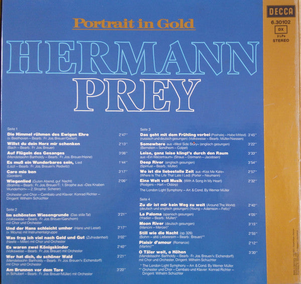 Hermann Prey : Hermann Prey - Portrait In Gold (2xLP, Comp + Box)