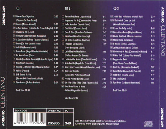 Adriano Celentano : The Greatest Hits (3xCD, Comp)