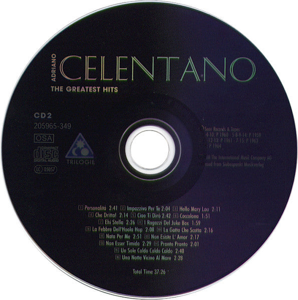 Adriano Celentano : The Greatest Hits (3xCD, Comp)