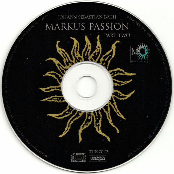 Johann Sebastian Bach – The Ring Ensemble Of Finland, European Union Baroque Orchestra, Roy Goodman : Markus Passion (A New Reconstruction) (2xCD, Album)