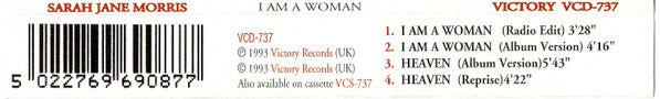 Sarah Jane Morris : I Am A Woman (CD, EP)
