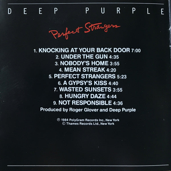 Deep Purple : Perfect Strangers (CD, Album, RP)