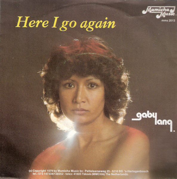 Gaby Lang : Here I Go Again (7", Single)