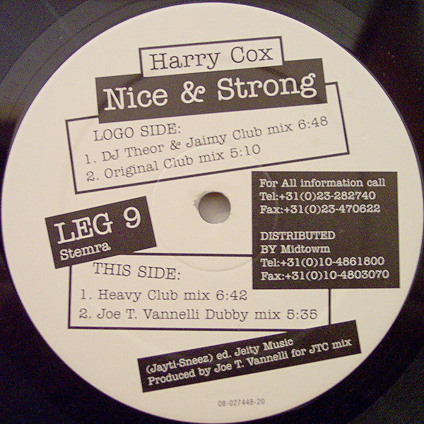 Harry Cox : Nice & Strong (12")