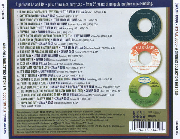 Swamp Dogg : It's All Good - A Singles Collection 1963-1989 (CD, Album, Comp)