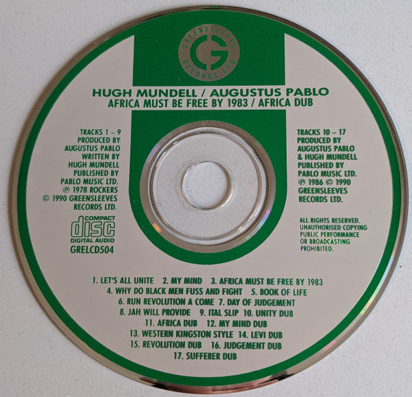 Hugh Mundell / Augustus Pablo : Africa Must Be Free By 1983 / Africa Dub (CD, Comp, RE)