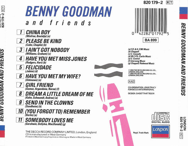Benny Goodman & Friends : Benny Goodman & Friends (CD, RE)