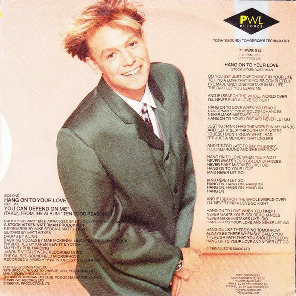 Jason Donovan : Hang On To Your Love (7", Single, M/Print)