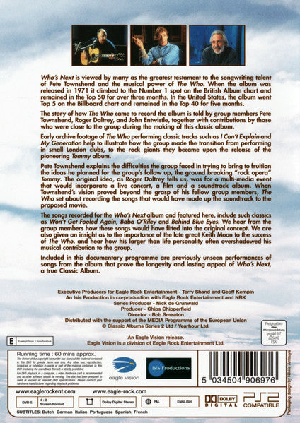 The Who : Who's Next (DVD-V, PAL)