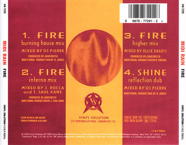 Midi Rain : Fire (CD)
