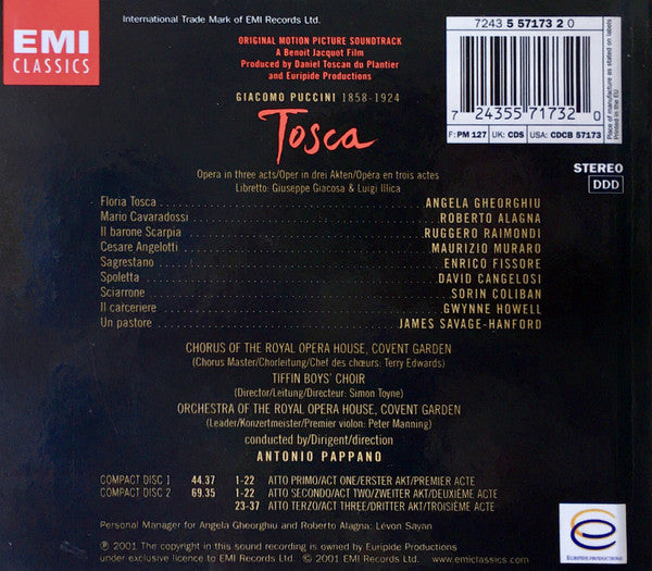 Giacomo Puccini - Angela Gheorghiu, Roberto Alagna, Ruggero Raimondi, Chorus Of The Royal Opera House, Covent Garden & Orchestra Of The Royal Opera House, Covent Garden, Antonio Pappano : Tosca (2xCD, Album, Har)