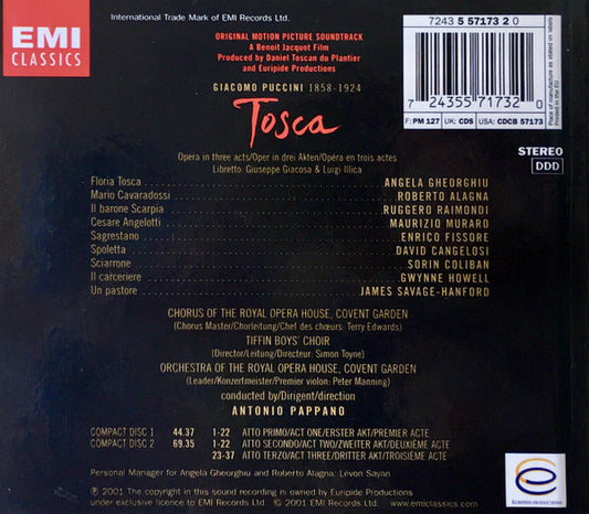 Giacomo Puccini - Angela Gheorghiu, Roberto Alagna, Ruggero Raimondi, Chorus Of The Royal Opera House, Covent Garden & Orchestra Of The Royal Opera House, Covent Garden, Antonio Pappano : Tosca (2xCD, Album, Har)
