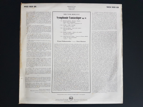 Hector Berlioz - Wiener Philharmoniker, Pierre Monteux : Symphonie Fantastique (LP, Album, RE)