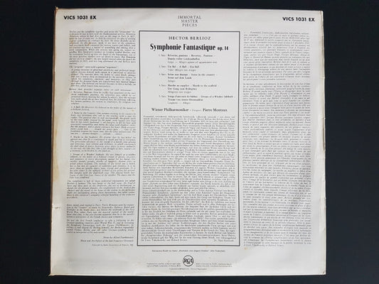 Hector Berlioz - Wiener Philharmoniker, Pierre Monteux : Symphonie Fantastique (LP, Album, RE)