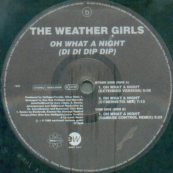 The Weather Girls : Oh, What A Night (2x12")