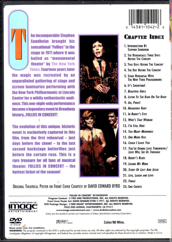 Stephen Sondheim : Follies In Concert (DVD-V, NTSC)