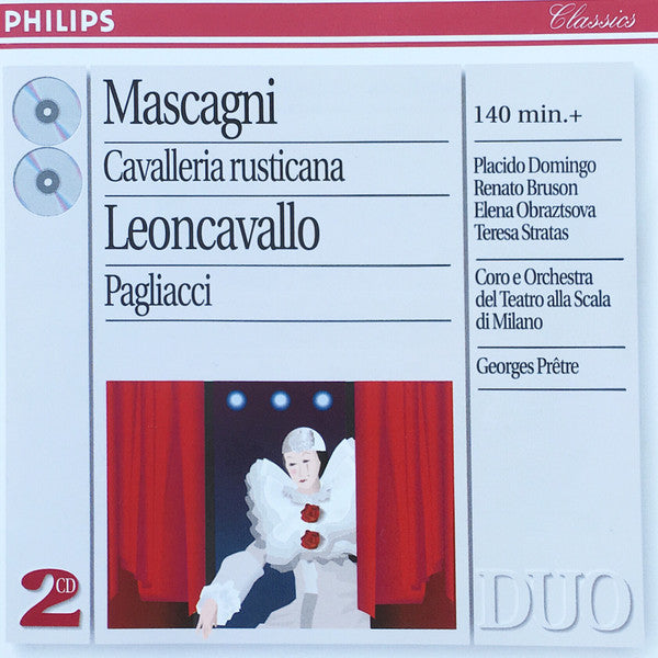 Pietro Mascagni, Ruggiero Leoncavallo, Placido Domingo, Renato Bruson, Elena Obraztsova, Teresa Stratas, Orchestra Del Teatro Alla Scala, Georges Prêtre : Cavalleria Rusticana- Pagliacci (2xCD, Comp)
