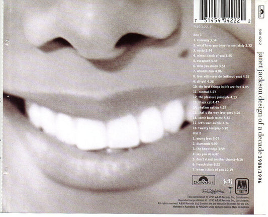 Janet Jackson : Design Of A Decade 1986/1996 (2xCD, Comp, Ltd)