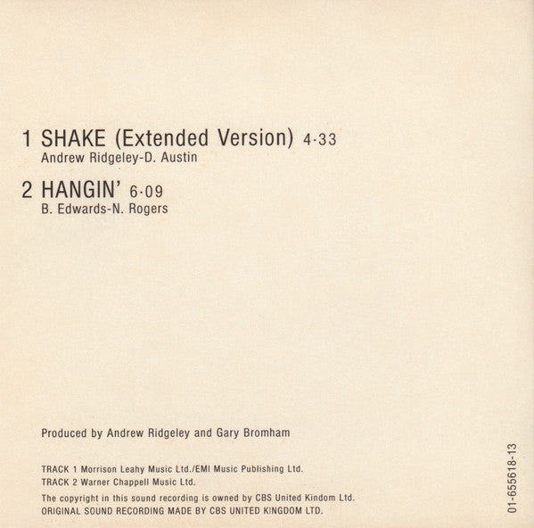 Andrew Ridgeley : Shake (CD, Mini, Maxi)