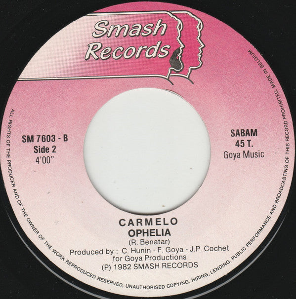 Carmelo (12) : Solo (7", Single)