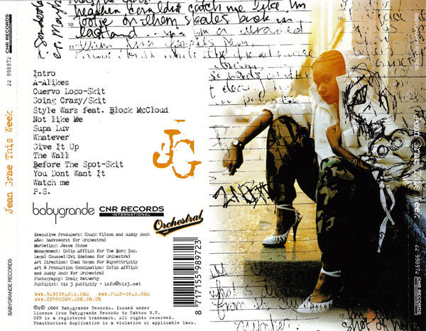 Jean Grae : This Week (CD, Album)