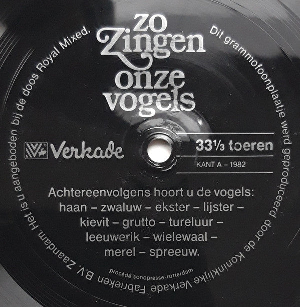 No Artist : Zo Zingen Onze Vogels (Flexi, 7")