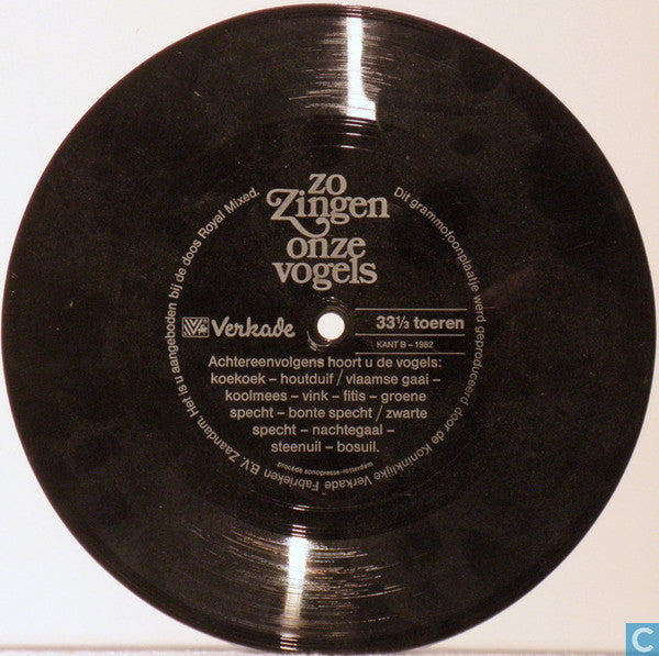 No Artist : Zo Zingen Onze Vogels (Flexi, 7")