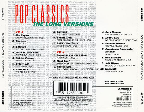 Various : Pop Classics - The Long Versions (2xCD, Comp)