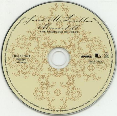 Sarah McLachlan : Mirrorball: The Complete Concert (2xCD, Album, RM)