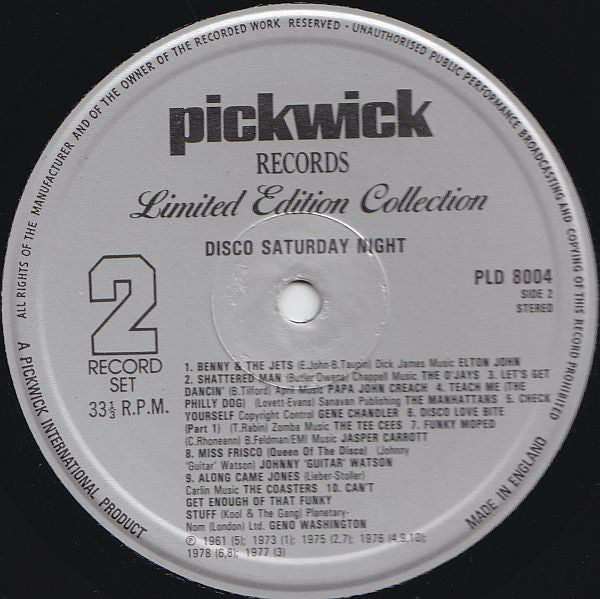 Various : Disco Saturday Night (2xLP, Comp, Ltd)