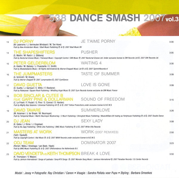 Various : 538 Dance Smash 2007 Vol. 3 (CD, Comp)