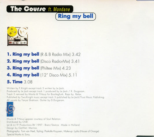 The Course Ft. Mondane : Ring My Bell (CD, Maxi)