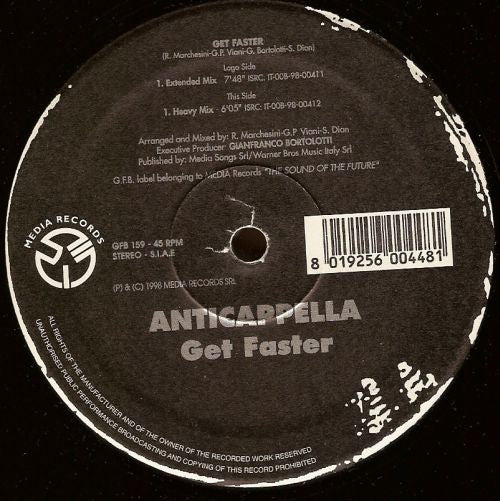 Anticappella : Get Faster (12")