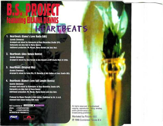B.S. Project Featuring Eileina Dennis : Heartbeats (CD, Maxi)