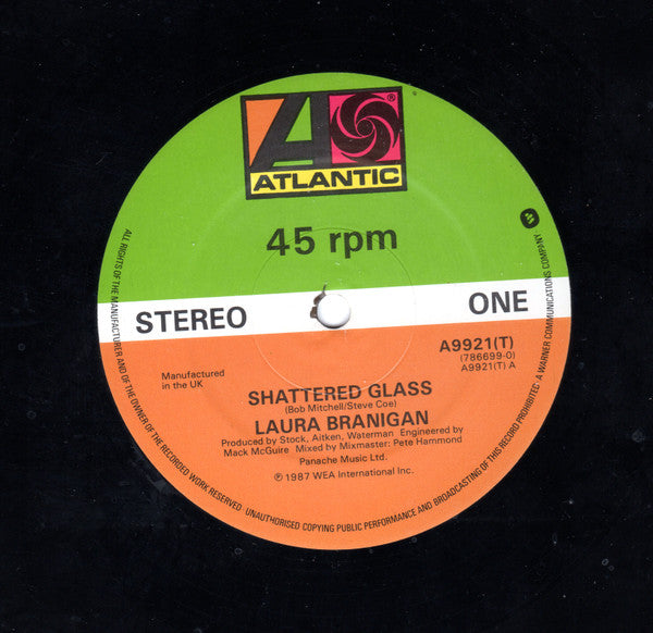 Laura Branigan : Shattered Glass / Statue In The Rain (12", Single)