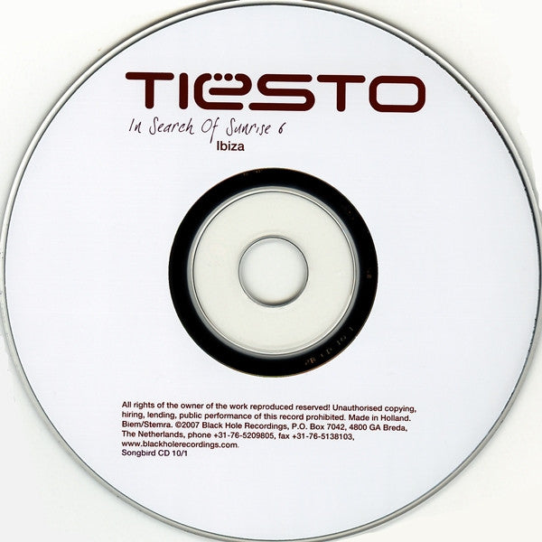 DJ Tiësto : In Search Of Sunrise 6: Ibiza (2xCD, Comp, Mixed)
