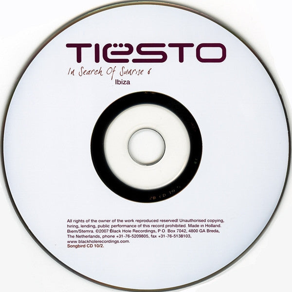 DJ Tiësto : In Search Of Sunrise 6: Ibiza (2xCD, Comp, Mixed)