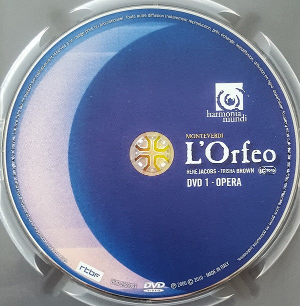 Claudio Monteverdi, René Jacobs, Trisha Brown, Simon Keenlyside, Concerto Vocale, Collegium Vocale, Trisha Brown Company : L'Orfeo (2xDVD-V, NTSC)