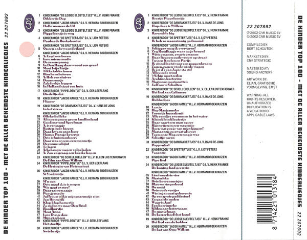 Various : De Kinder Top 100 (2xCD, Comp)