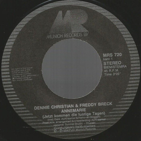 Dennie Christian & Freddy Breck : Annemarie (7")