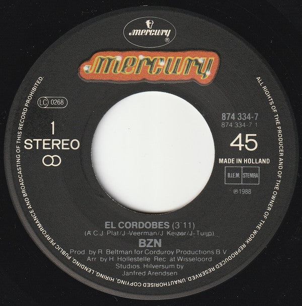 BZN : El Cordobes (7", Single)