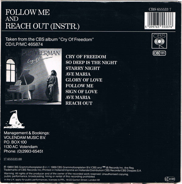 Piet Veerman : Follow Me (7", Single)