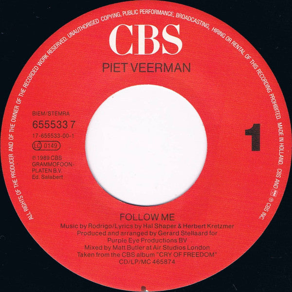Piet Veerman : Follow Me (7", Single)