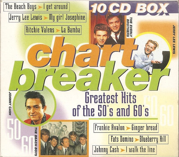 Various : Chart Breaker - Greatest Hits Of The 50's And 60's (10xCD, Comp, Sli)