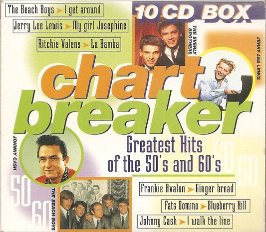 Various : Chart Breaker - Greatest Hits Of The 50's And 60's (10xCD, Comp, Sli)
