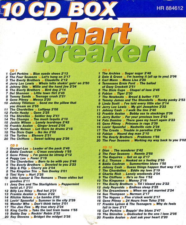Various : Chart Breaker - Greatest Hits Of The 50's And 60's (10xCD, Comp, Sli)