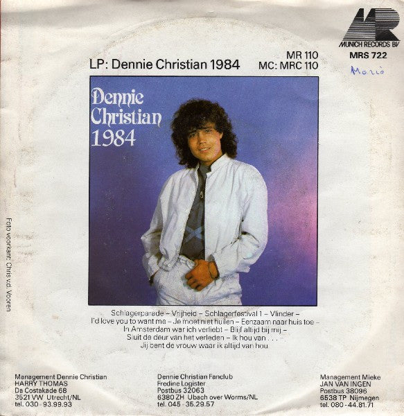 Dennie Christian & Mieke : Zaterdagavond  (7", Single)